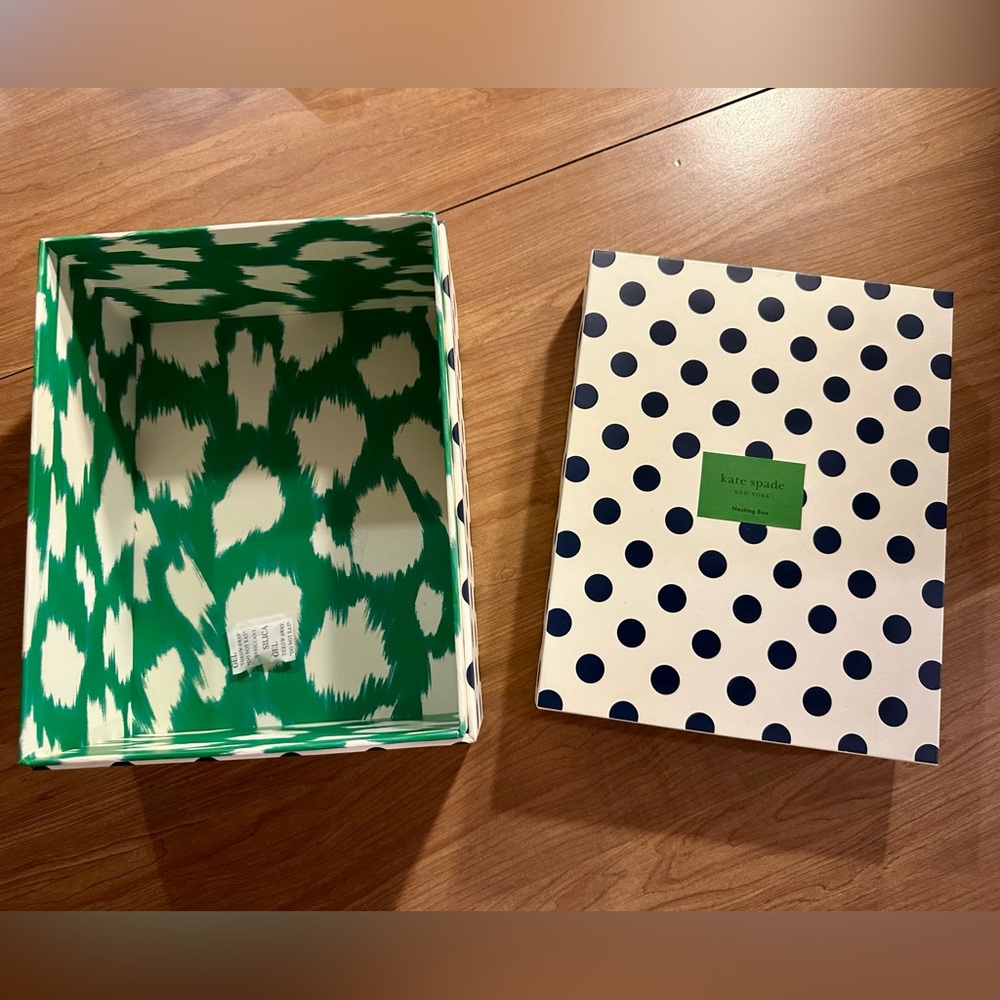 Kate Spade Polka Dot Box with Green Interior